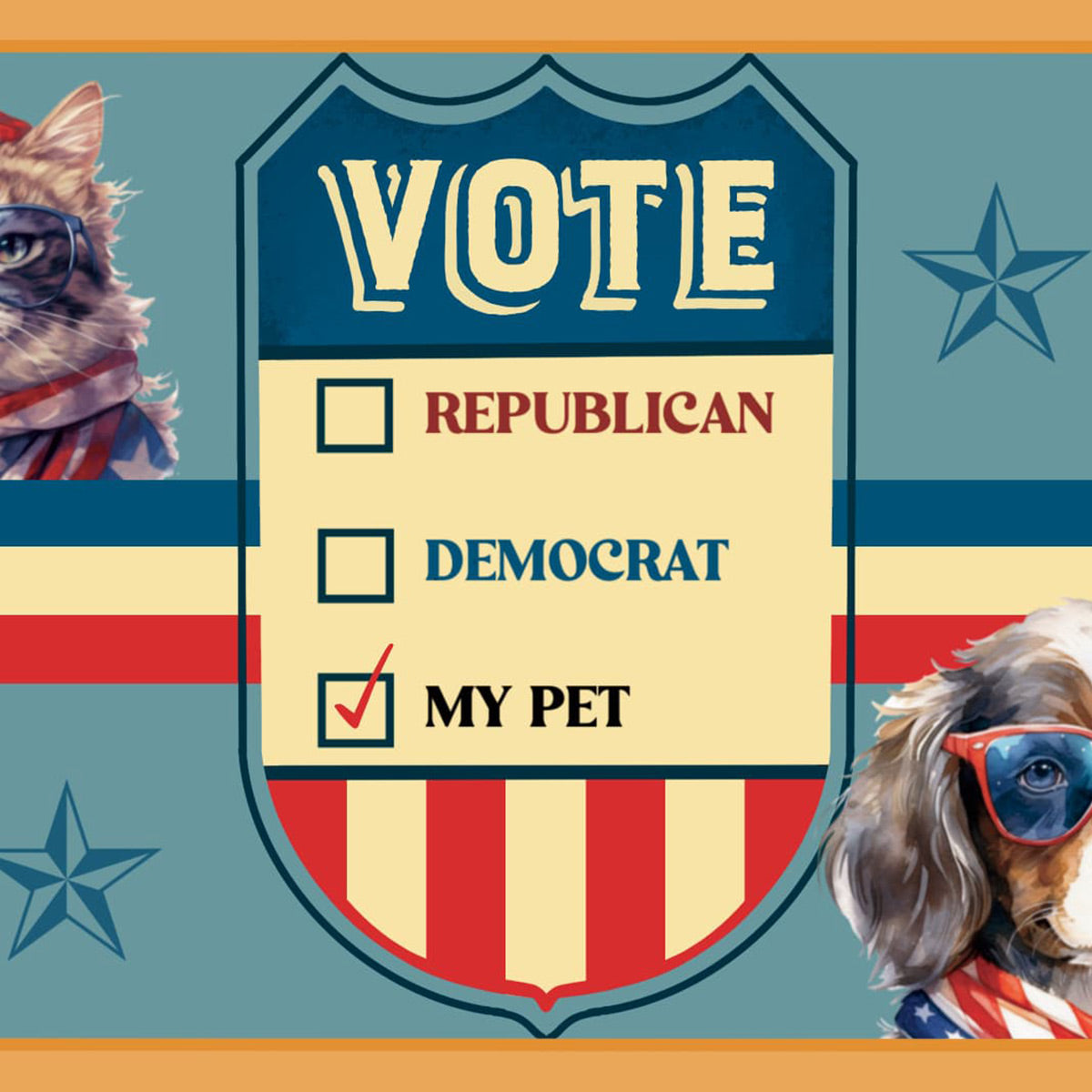 Vote My Pet Custom Candle