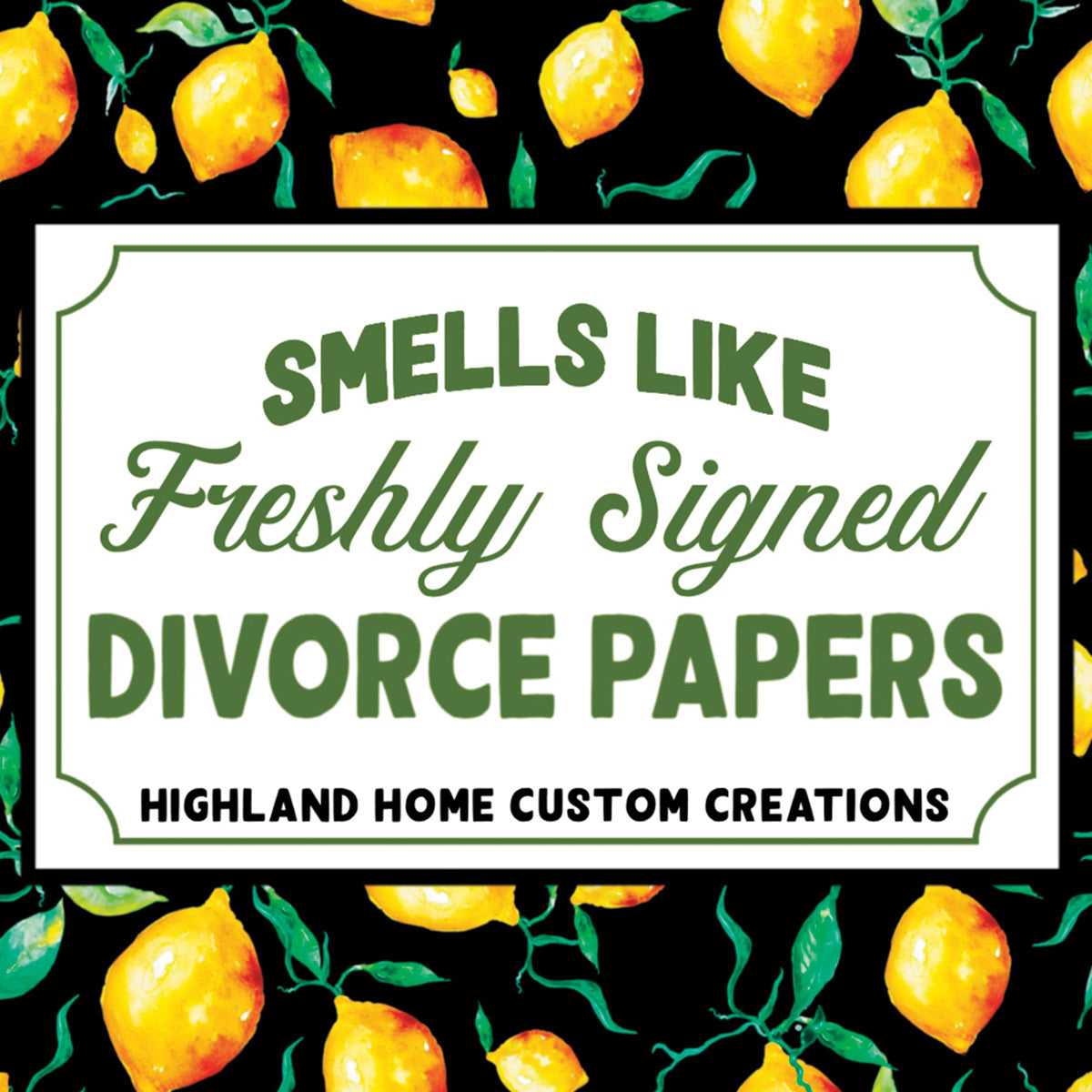 Divorce Papers Custom Candle