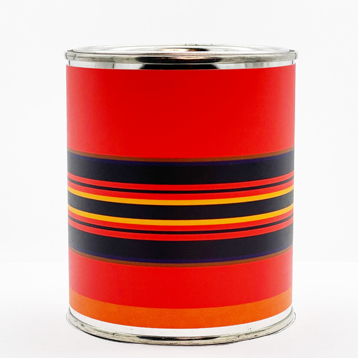 Red Stripes Custom Candle