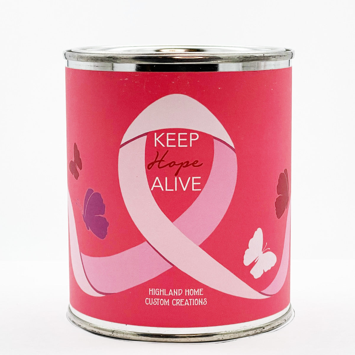 Keep Hope Alive Custom Candle